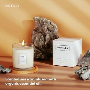 NIB! Royaly - Fresh Lavender Scented Candle | 8.1 oz. (45 hours of burn time)